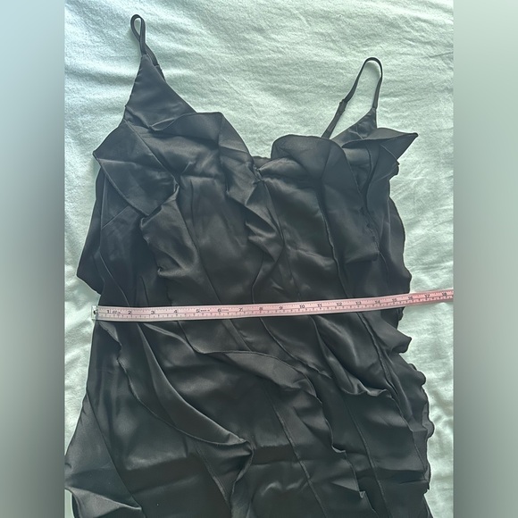 NWT Anthropologie Black Ruffle Maxi Dress - Picture 4 of 8